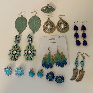 Blue earring + ring bundle